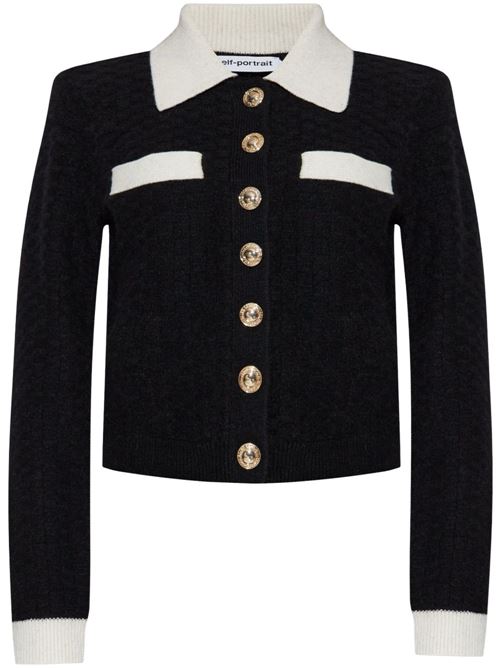 Top con bottoni SELF PORTRAIT | RS25039CBLACK